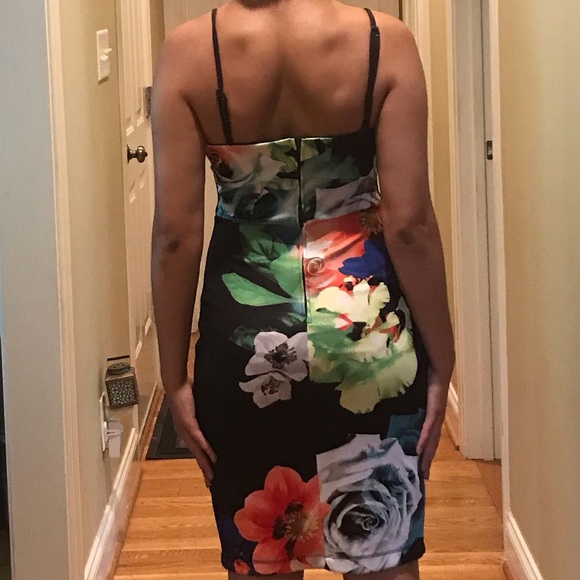 Black floral Bisou Bisou dress - Picture 4 of 4